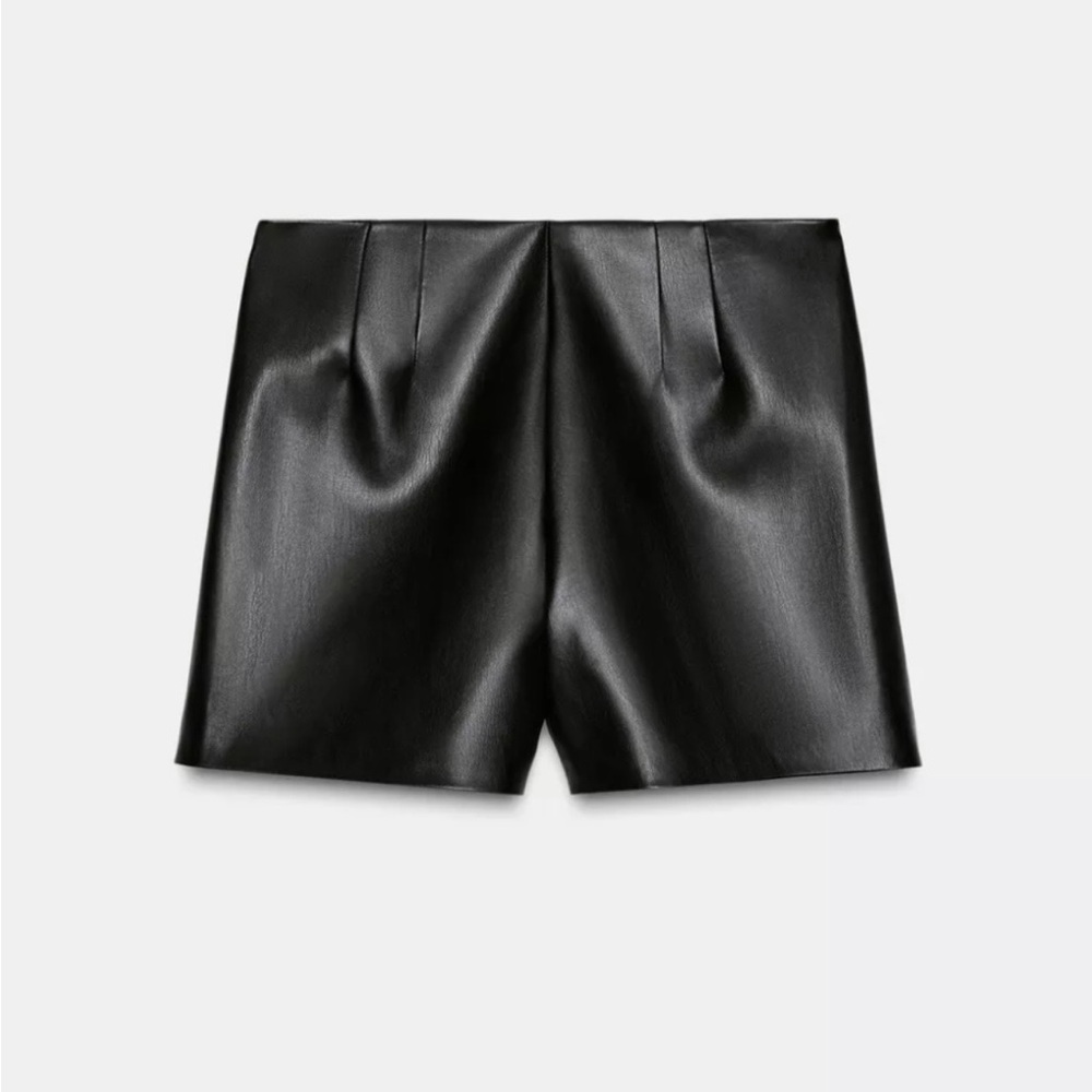 Zara Faux Leather High Waisted Shorts - NWT